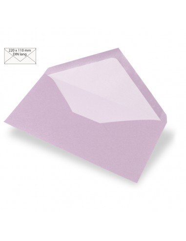 5 Enveloppes longues, 90g/m2 , lilas