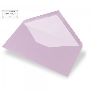 5 Enveloppes longues, 90g/m2 , lilas