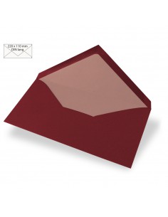 5 Enveloppes longues, 90g/m2, bordeaux