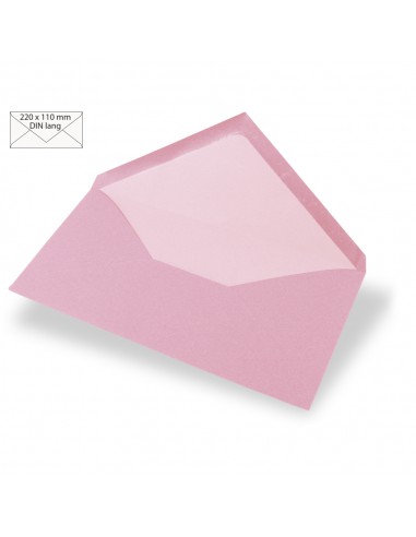 Enveloppe DIN longue, 90g/m2, rosé 5p