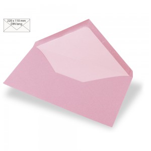 Enveloppe DIN longue, 90g/m2, rosé 5p