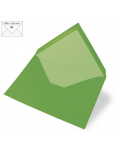 5 Enveloppes B6, 90 g/m2, vert éternel