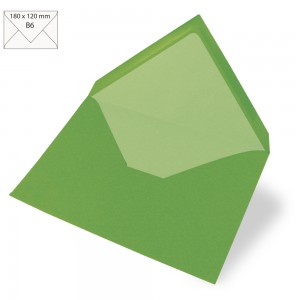 5 Enveloppes B6, 90 g/m2, vert éternel