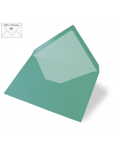 5 Enveloppes B6, 90 g/m2, turquoise