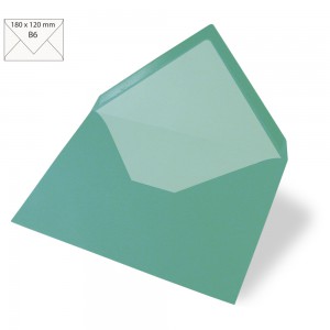 5 Enveloppes B6, 90 g/m2, turquoise