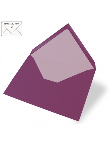 5 Enveloppes B6, 90 g/m2, purple velvet
