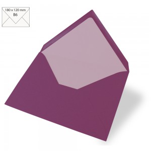 5 Enveloppes B6, 90 g/m2, purple velvet