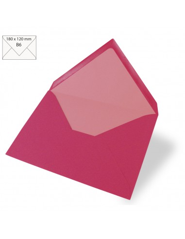 5 Enveloppes B6, 90 g/m2, rose oeillet 5p