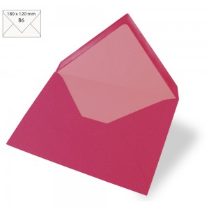 5 Enveloppes B6, 90 g/m2, rose oeillet 5p