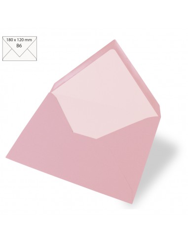5 Enveloppes B6, 90 g/m2, rosé