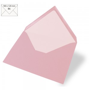 5 Enveloppes B6, 90 g/m2, rosé