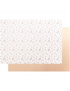 CARTON imprimé pois / foil or petites fleurs - 270g/m2 - 50 X 70cm