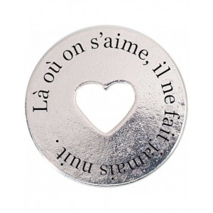kit bijoux - MESSAGE DU COEUR - coeur argent ON S'AIME