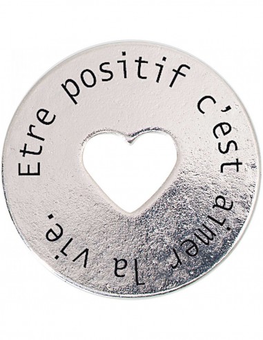 kit bijoux - MESSAGE DU COEUR - coeur argent POSITIF