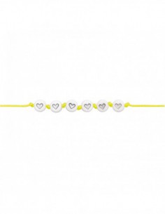perles COEURS, RONDS, BLANC/ coeur ARGENT 2