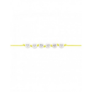perles COEURS, RONDS, BLANC/ coeur ARGENT