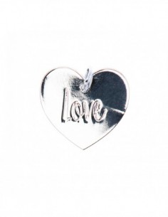 MÉDAILLE LOVE, métal argenté de qualité supérieure
