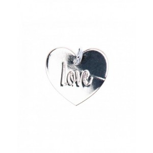 MÉDAILLE LOVE, métal argenté de qualité supérieure