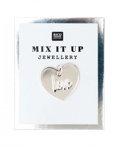 MÉDAILLE LOVE, métal argenté de qualité supérieure