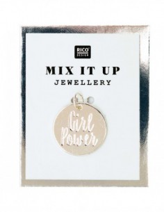 MÉDAILLE GIRL POWER, métal argenté de qualité supérieure 2