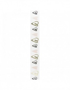 Washi tape COEURS,POUDRE Foil or 2