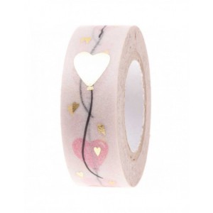 Washi tape BALLONS COEUR Foil or