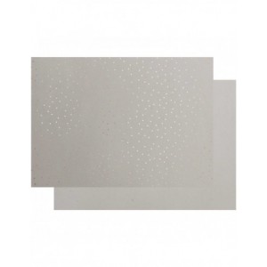 CARTON GRIS RIGIDE,ETOILES ROSE GOLD -  350g/m2 - 50 X 70cm