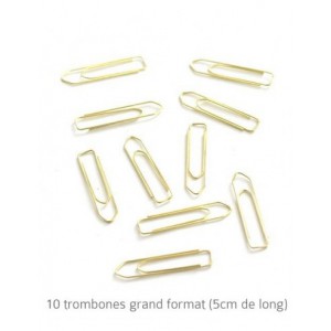 10 GRANDS TROMBONES MÉTAL DORÉS