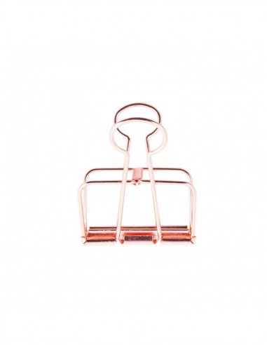 6 pinces métal CLIPS FIL DE FER 19 MM, CUIVRE rose gold