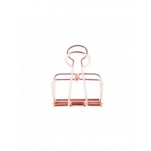 6 pinces métal CLIPS FIL DE FER 19 MM, CUIVRE rose gold