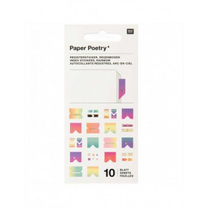 BLOC STICKERS arc en ciel , foil or, paillettes