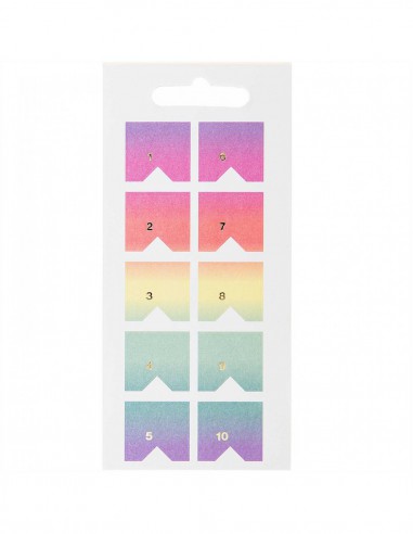 BLOC STICKERS arc en ciel , foil or, paillettes