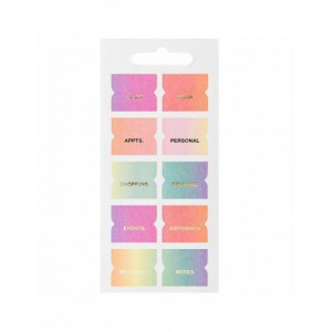 BLOC STICKERS arc en ciel , foil or, paillettes