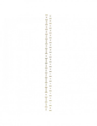 Washi tape fin 2 rouleaux - BLANC  foil or - jours / chiffres 1 à 31