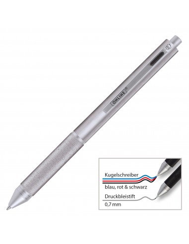 Stylo bille Multipen 4 en 1 - argent