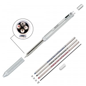 Stylo bille Multipen 4 en 1 - argent