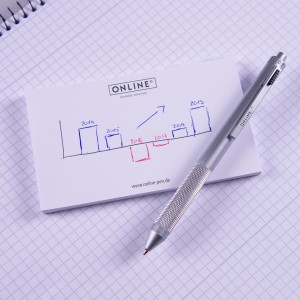 Stylo bille Multipen 4 en 1 - argent