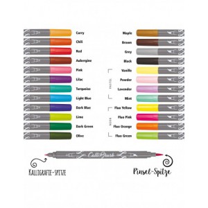 24 Callibrush pen + trousse  roll pouch