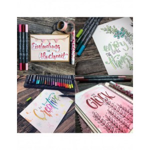 24 Callibrush pen + trousse  roll pouch