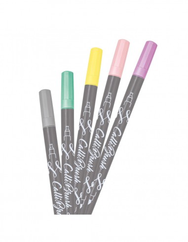 Set 5 callibrush pen - Pastel  - coloriage & calligraphie