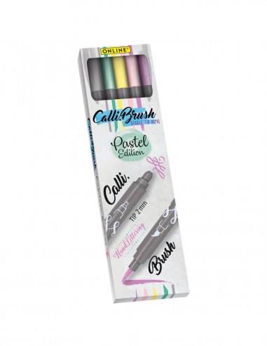 Set 5 callibrush pen - Pastel  - coloriage & calligraphie