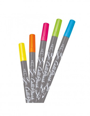 Set 5 callibrush pen - Néon - coloriage & calligraphie