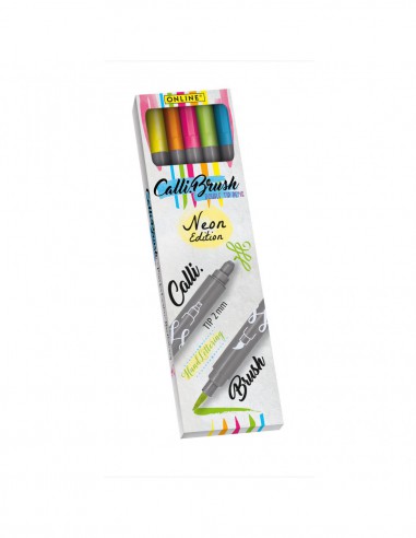 Set 5 callibrush pen - Néon - coloriage & calligraphie