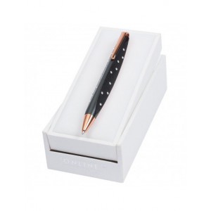 Stylo bille incrusté de véritables cristaux de Swarovski  - "Crystal Style" Black dans son écrin