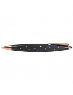 Stylo bille incrusté de véritables cristaux de Swarovski  - "Crystal Style" Black dans son écrin 2