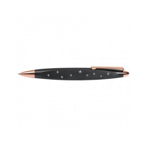 Stylo bille incrusté de véritables cristaux de Swarovski  - "Crystal Style" Black dans son écrin