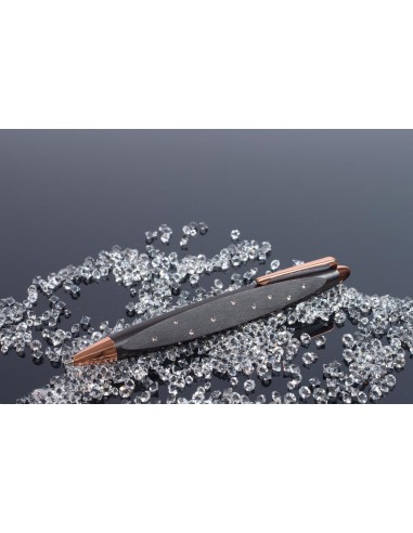 Stylo bille incrusté de véritables cristaux de Swarovski  - "Crystal Style" Black dans son écrin