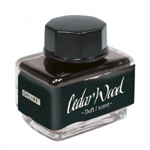 Encrier noir - encre parfumée au bois de Cédar