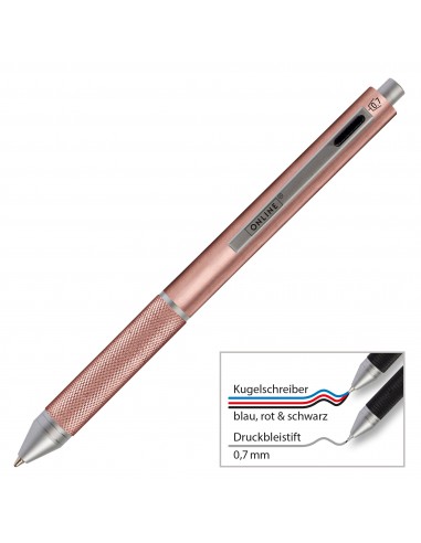 Stylo bille Multipen 4 en 1 - rose gold