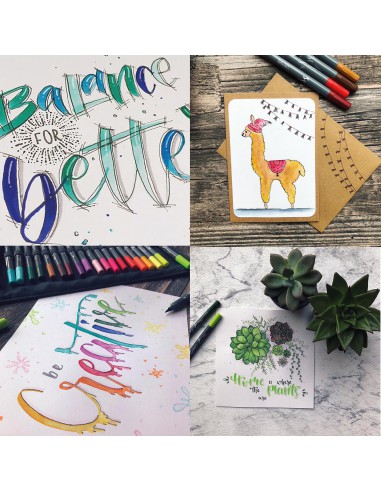 11 Callibrush pen + trousse  roll  - coloriage & calligraphie